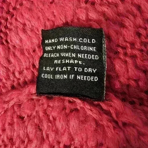 525 America Womens Crew Neck Hot Magenta Sweater Rolled Hem NWT Size XL - Picture 7 of 7